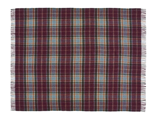 Plaid Winterton Pruim - Merino Lamswol - 140x185 - Bronte by Moon Scotland