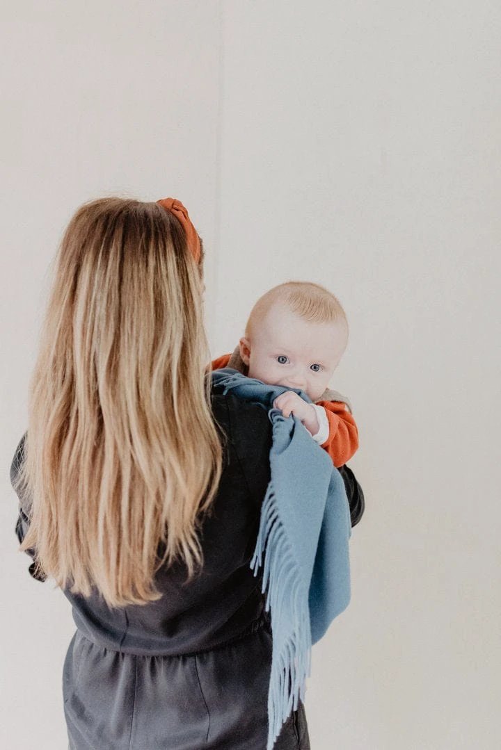 Babydekentje Blauw - 75x110 - Lamswol - TBCo Scotland by MoodCompanyNL