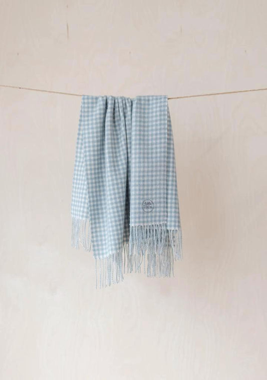 MoodCompanyNL - Babydekentje Gingham Grijs - 75x110 - Lamswol - TBCo Scotland - 5055603599395