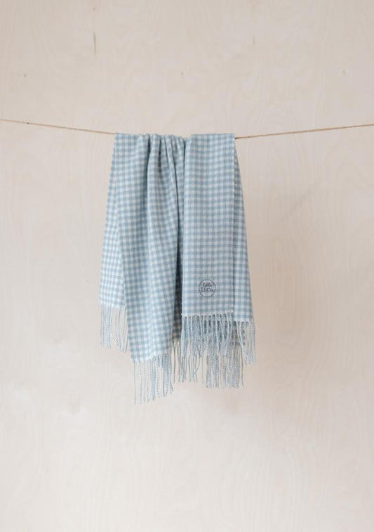 MoodCompanyNL - Babydekentje Gingham Grijs - 75x110 - Lamswol - TBCo Scotland - 5055603599395