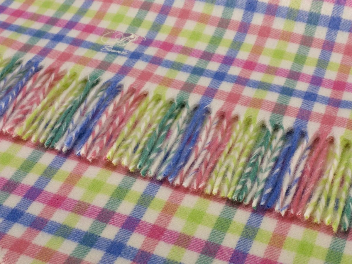 Babydekentje Gingham Zoet - 75x110 - Lamswol - TBCo Scotland by MoodCompanyNL