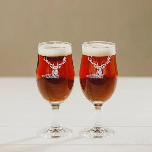Bierglazen Edelhert - 2 stuks - Just Slate Company Scotland by MoodCompanyNL