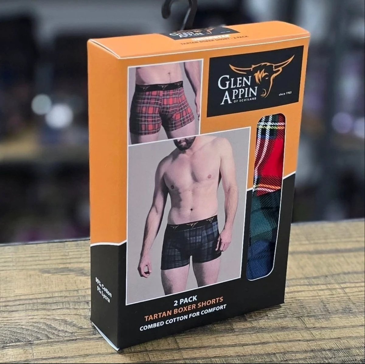 Boxershort 2-pack Royal Stewart en Black Watch - Glen Appin of Schotland by MoodCompanyNL