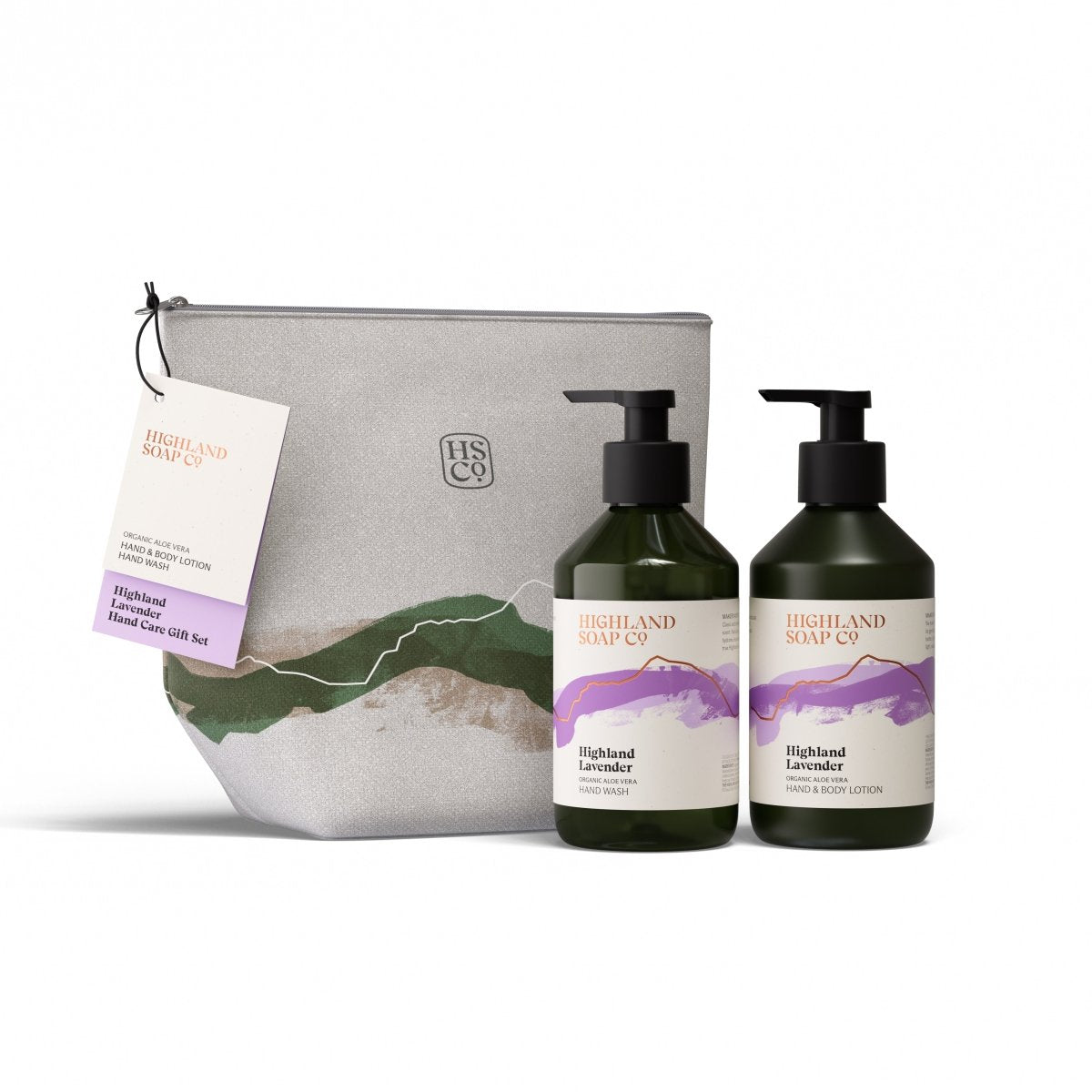 Mood Company - Cadeauset Handverzorging – Handzeep, Lotion & Tas - Highland Lavender - Highland Soap Company -