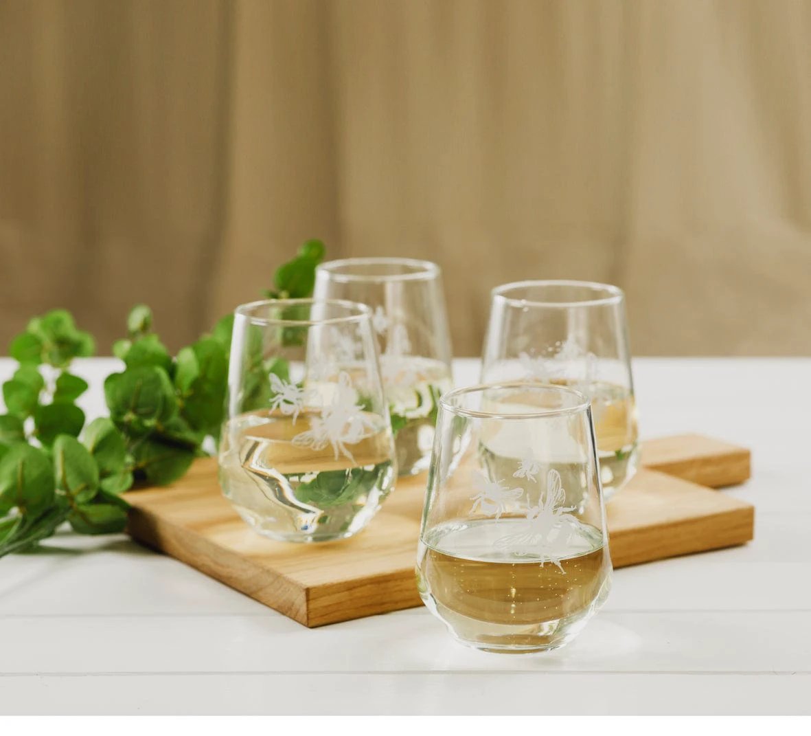 Cocktailglazen Bijen - 4 stuks - Just Slate Company Scotland by MoodCompanyNL