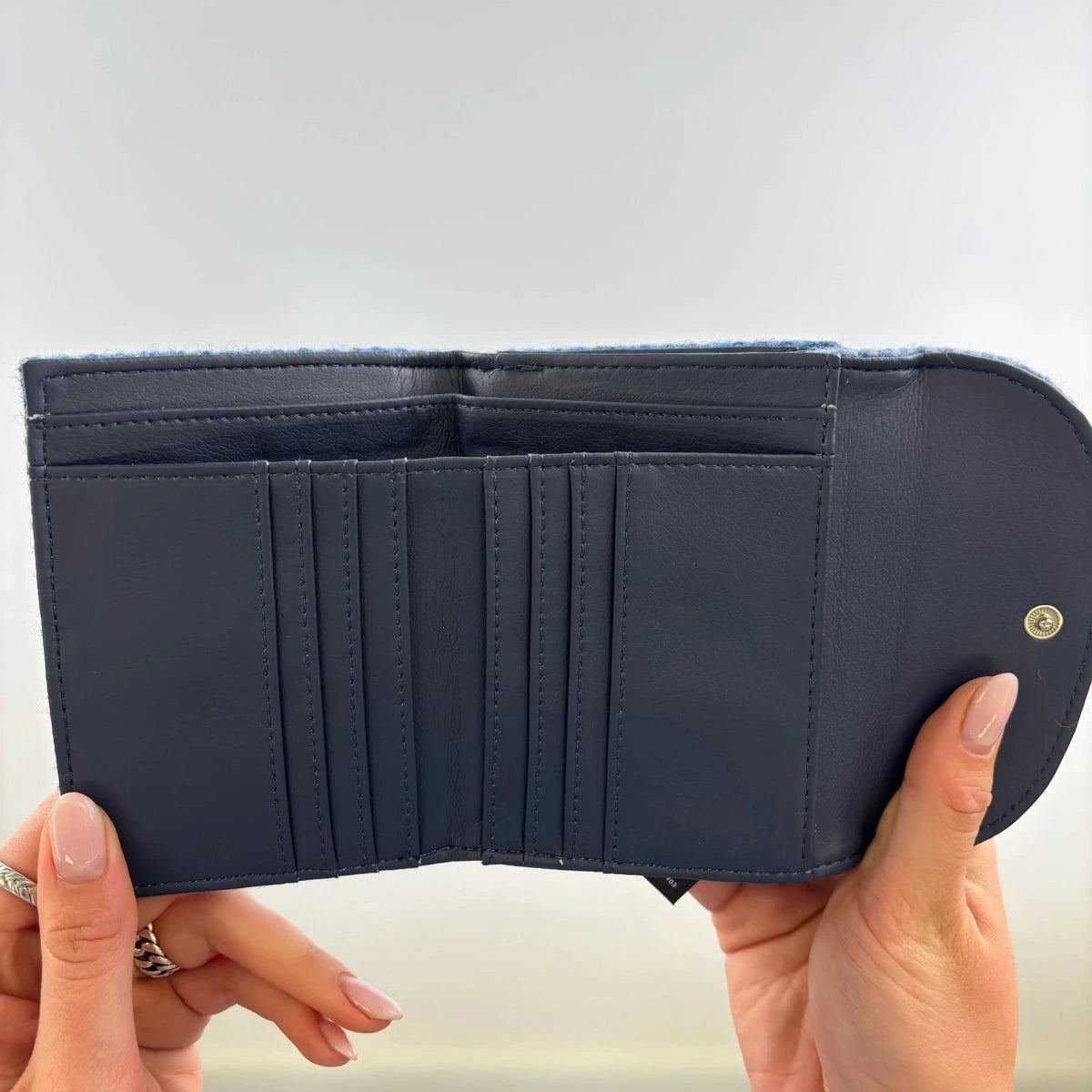 MoodCompanyNL - Dames Portemonnee Jura Lichtblauw - Harris Tweed - Glen Appin of Scotland - 5060959021360