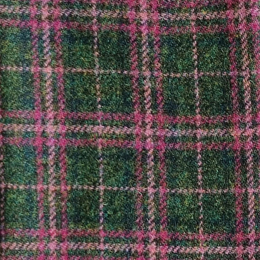 Handtas Findhorn Groen en Roze (Plum) - Stevig - Draagband - Harris Tweed - Glen Appin of Scotland by MoodCompanyNL