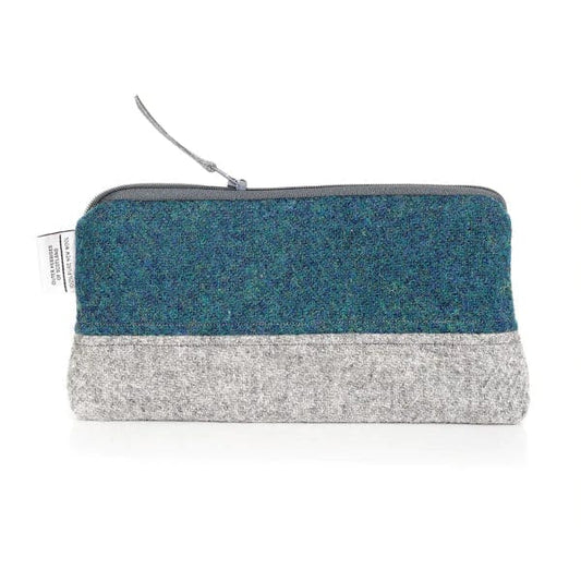 MoodCompanyNL - Harris Tweed Make - up tas Blauwgroen gemeleerd - 6095633899804
