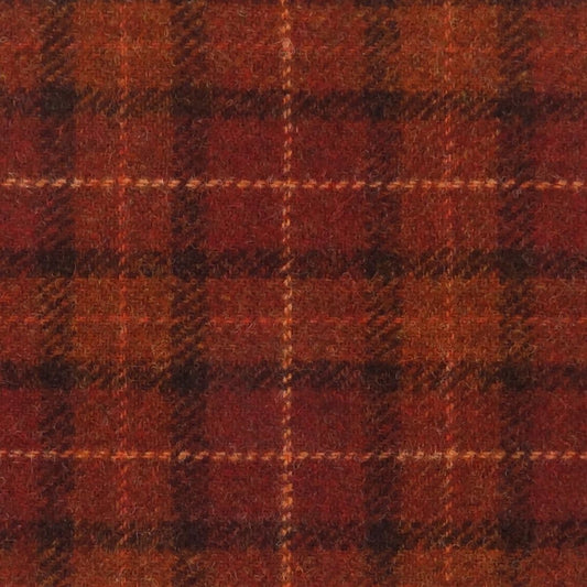 Mood Company - Heupfles Tartan Bruin met Oranje Ruit - Harris Tweed - Glen Appin of Scotland - 5061035011374