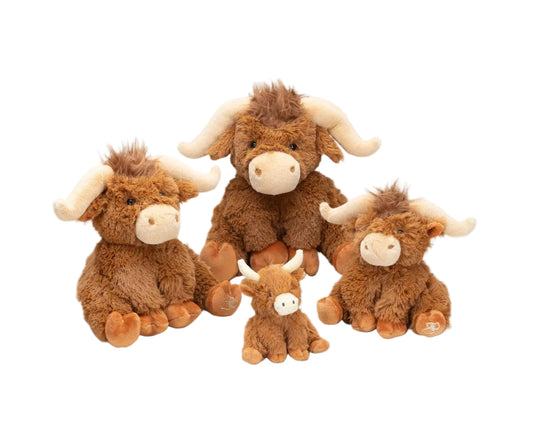 Mood Company - Knuffel Schotse Hooglander Bruin - 30 cm - Zacht Pluche - Jomanda - 669168344274