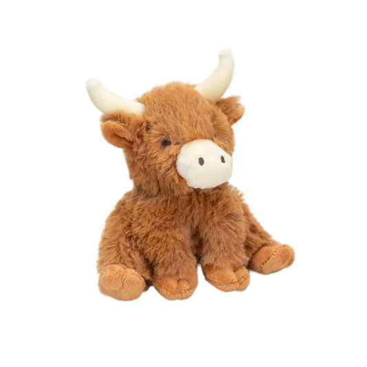 Mood Company - Knuffel Schotse Hooglander Mini Bruin - 11 cm - Zacht Pluche - Jomanda -