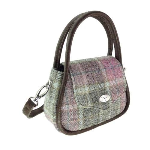 Mini Handtas Buchan Zacht Roze Buchanan - 20 x 14 x7 - Schouderband - Harris Tweed - Glen Appin of Scotland by MoodCompanyNL