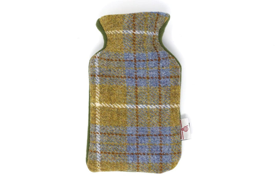 Mood_Company Kruik Mosterd Blauw - 500 ml - Harris tweed - Handgemaakt in Schotland - Caroline Wolfe