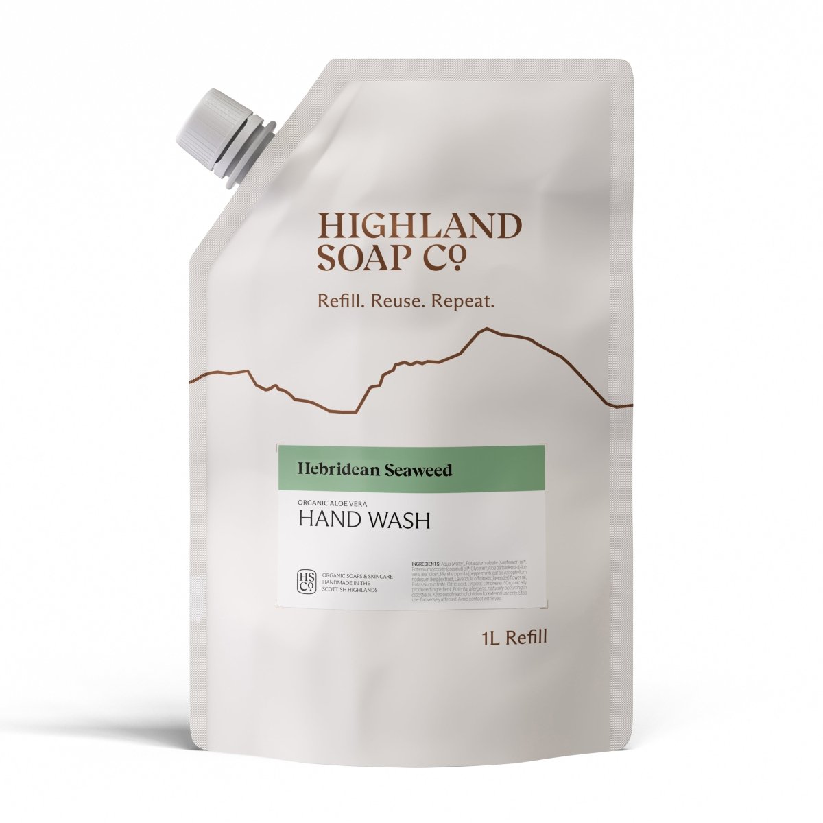 Mood Company - Navulzak Handzeep 1 Liter - Hebridean Seaweed - Highland Soap Company -