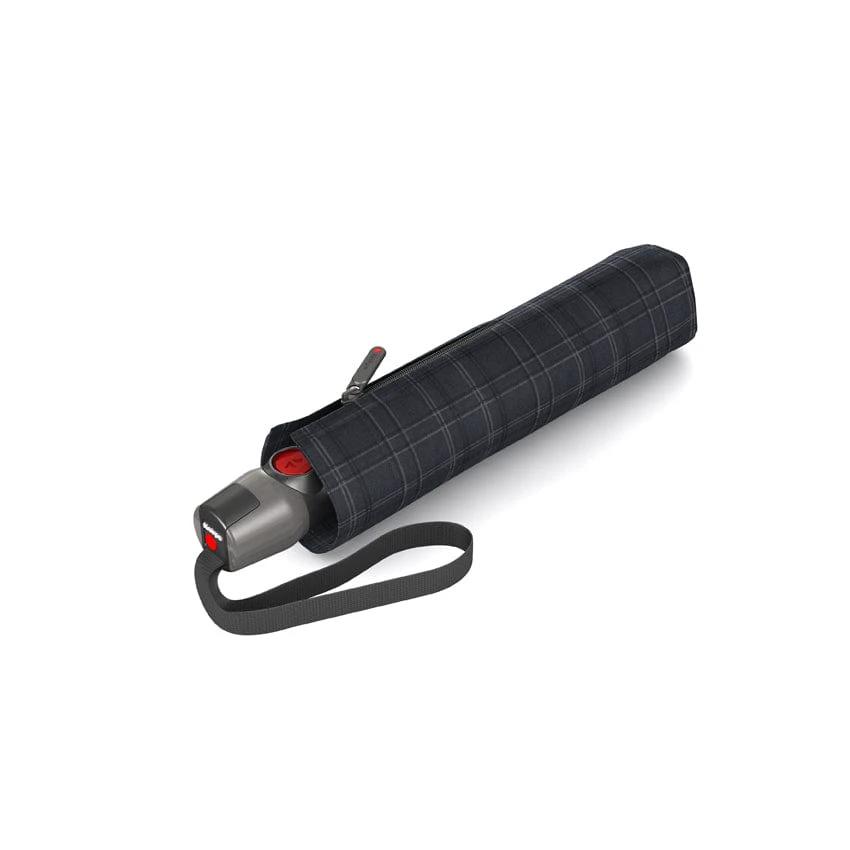 Opvouwbare Paraplu Geruit Zwart Grijs - T200 - Dsn 97 cm - Opgevouwen 28 cm - Knirps by MoodCompanyNL