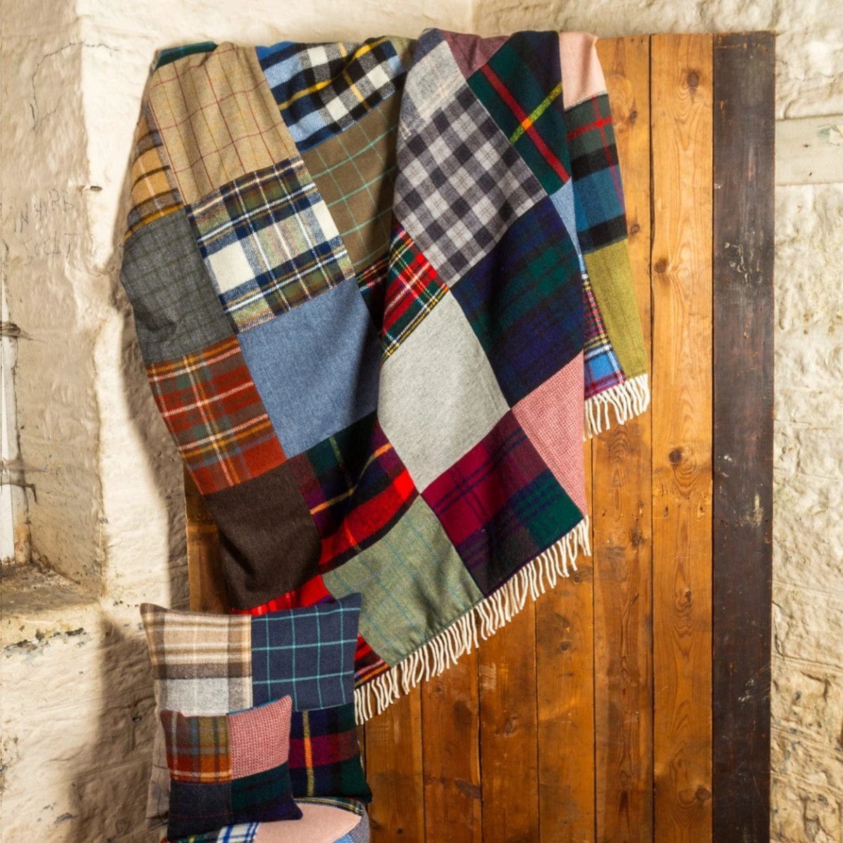 Patchwork plaid TARTAN TWEED - 180x220 - Uniek - Tweedmill UK by MoodCompanyNL