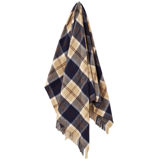 Plaid Tartan Bannockbane Navy - Merino Lamswol - 140x185 - Bronte by Moon Scotland by MoodCompanyNL
