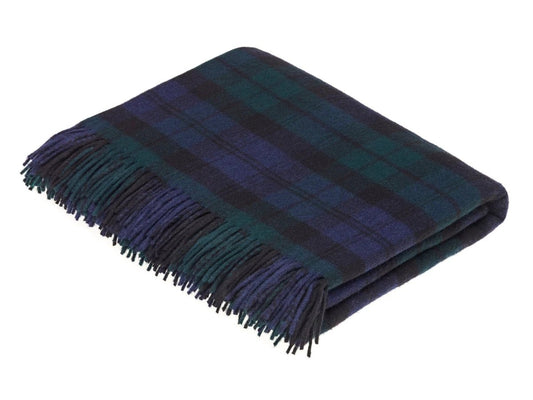 MoodCompanyNL - Plaid Tartan Black Watch - Merino Lamswol - 140x185 - Bronte by Moon Scotland - 5057900079372