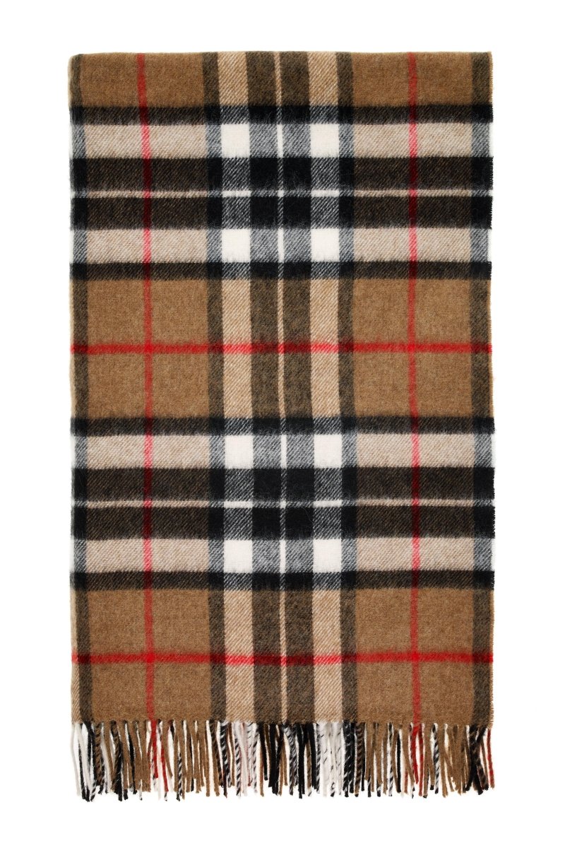 MoodCompanyNL - Plaid Tartan Camel Thompson - Merino Lamswol - 140x185 - Bronte by Moon Scotland - 5057900085816