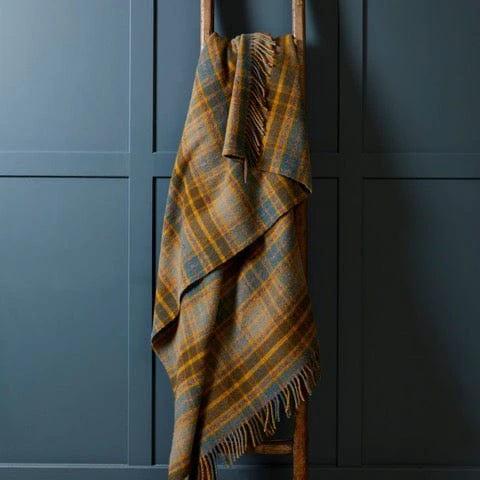 Plaid Tartan Cottage Mosterdgeel - 150x183 - Nieuw Wol - Tweedmill UK by MoodCompanyNL