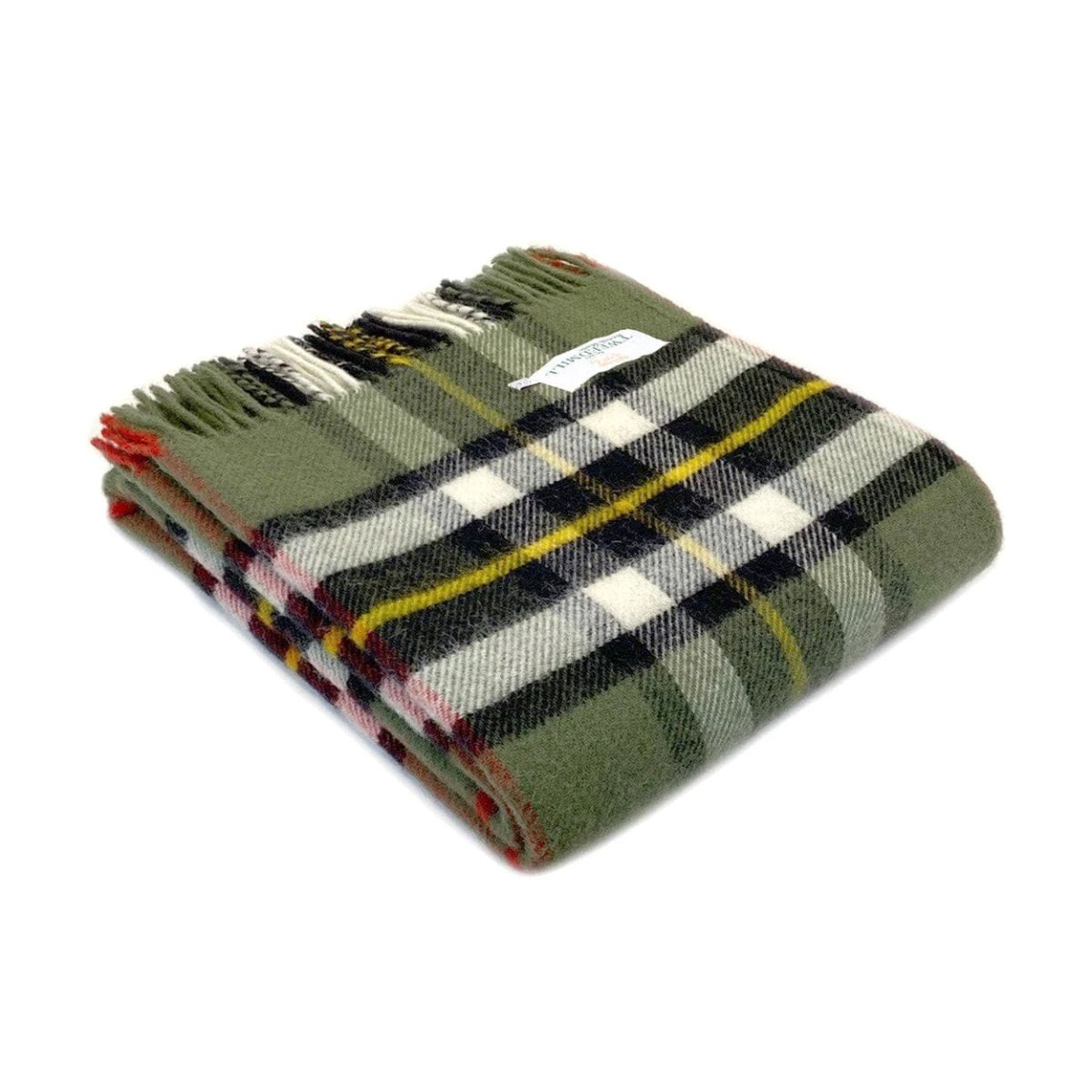 Plaid Tartan Olive Dress Thompson - 150x183 - Nieuw Wol - Tweedmill UK by MoodCompanyNL