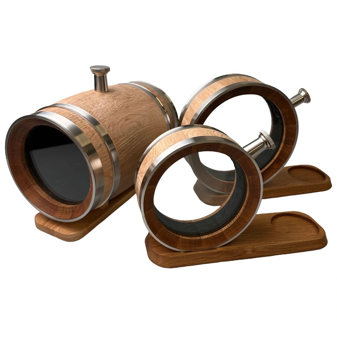 MoodCompanyNL - Porthole Decanter 700 ml – Luxe whiskykaraf van geblakerd Amerikaans eiken & glas (kopie) - 6151217498471
