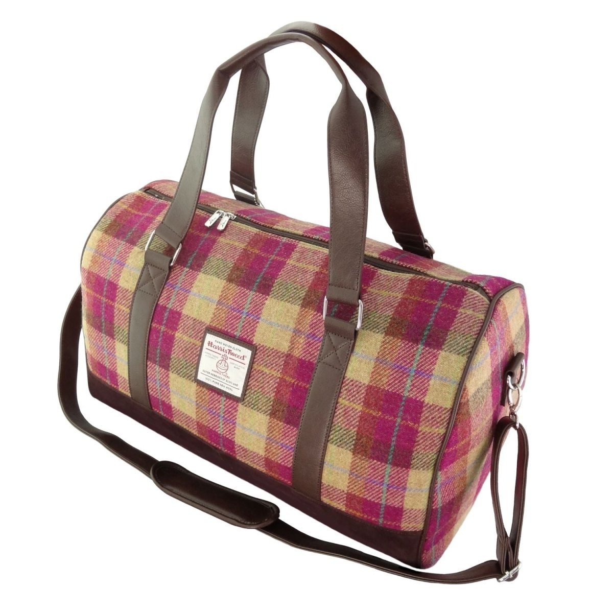 Mood Company - Reistas Clyde Burgundy & Sand - Harris Tweed - Extra Groot - Glen Appin of Scotland -