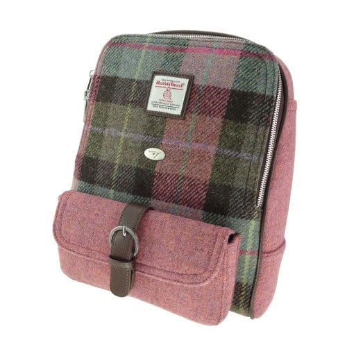 MoodCompanyNL - Rugzak Naver Gedempt Groen & Paars Tartan - 33x29x14 - Harris Tweed - Glen Appin of Scotland - 5060959028406