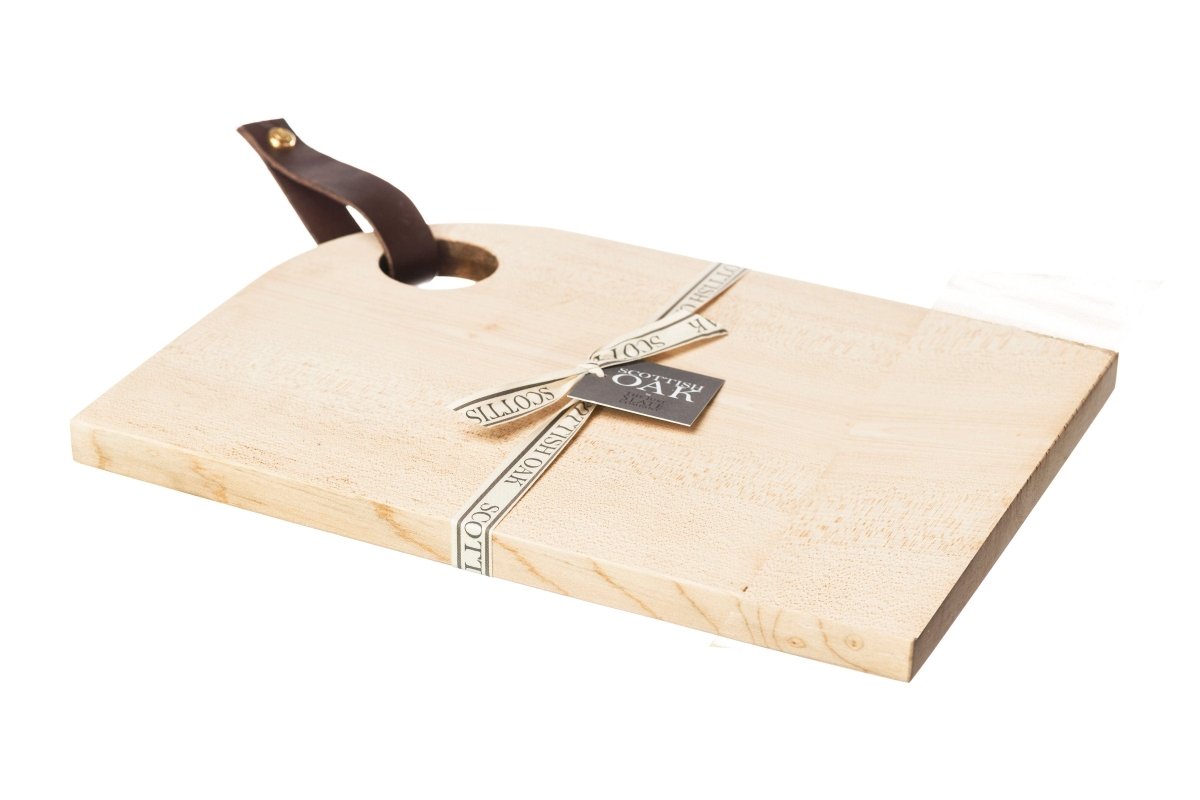 MoodCompanyNL - Serveerplank Blanco Small met leren handvat - 30x20 - Scottish Made - 5060426286582