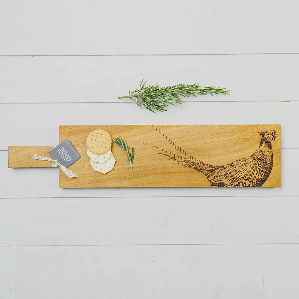 Serveerplank Fazant Lang - 60x15 - Schots Eikenhout - Scottish Made by MoodCompanyNL