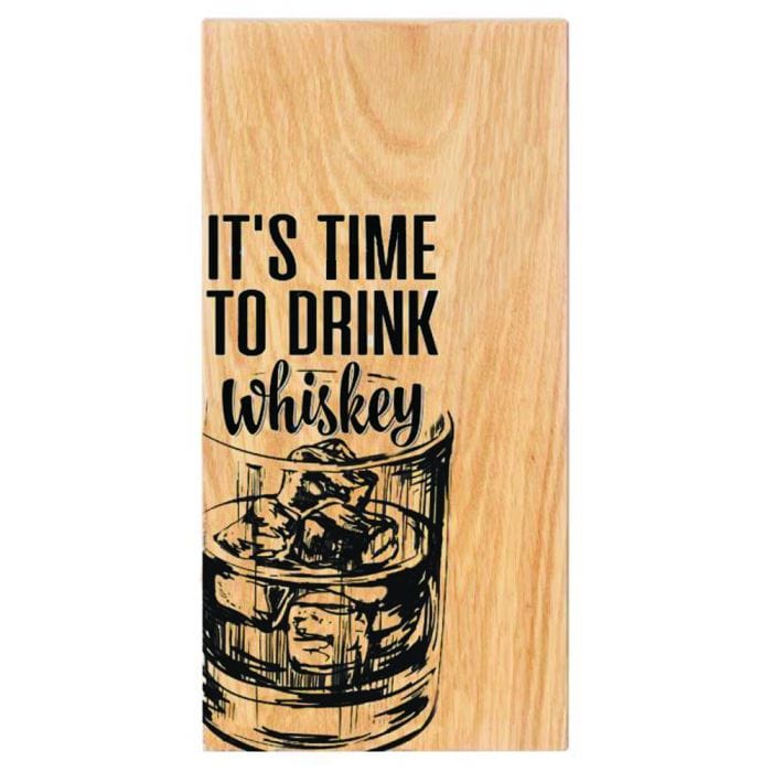 MoodCompanyNL - Serveerplank IT'S TIME TO DRINK WHISKEY - 30x15 - Schots Eikenhout - Scottish Made (kopie) - 5060949554267
