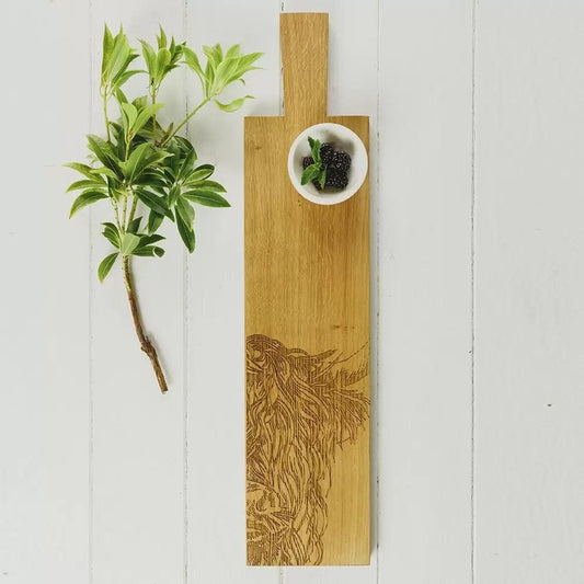 MoodCompanyNL - Serveerplank Schotse Hooglander Lang - 60x15 - Schots Eikenhout - Scottish Made - 5060426287763