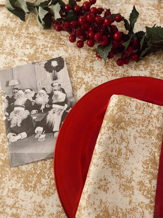 Servetten Wit met Goud - 40x40 - 2 stuks! - Katoen - Mood Company by MoodCompanyNL