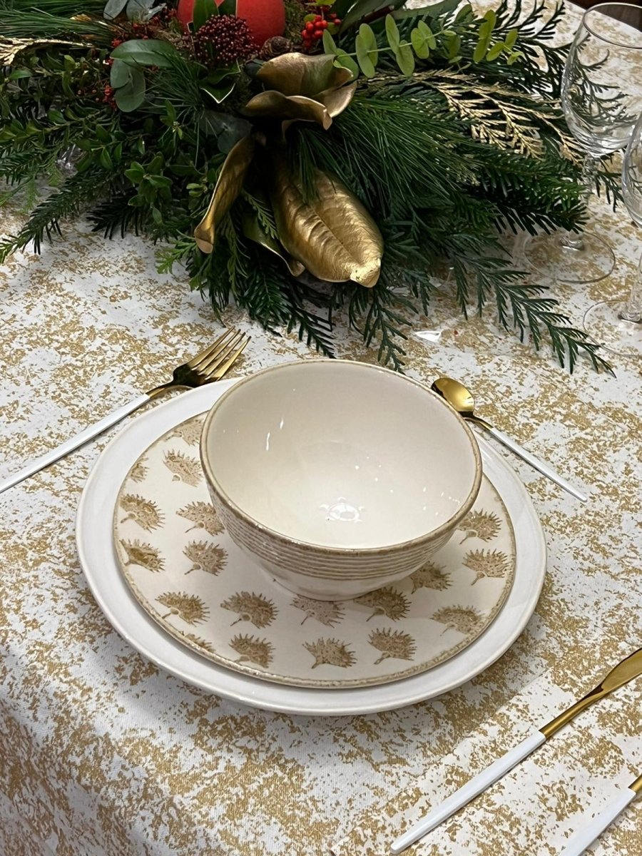 MoodCompanyNL - Servetten Wit met Goud - 40x40 - 2 stuks! - Katoen - Mood Company - 6095632038037