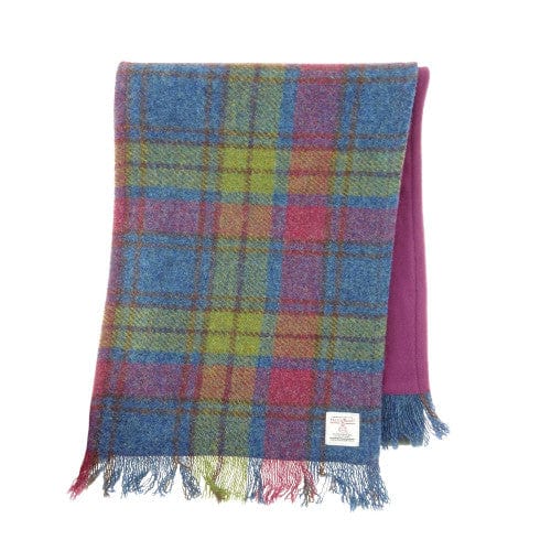 Sjaal Harris Tweed Multi Colour- Zachte Fleece binnenkant - 25 x 155 - Glen Appin of Scotland by MoodCompanyNL