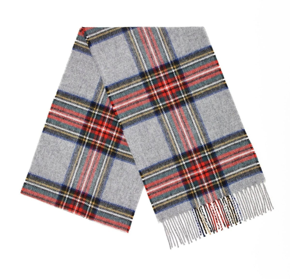 Sjaal Tartan Grey Stewart - Meriono Lamswol - 25 x 190 - Bronte by Moon Scotland by MoodCompanyNL