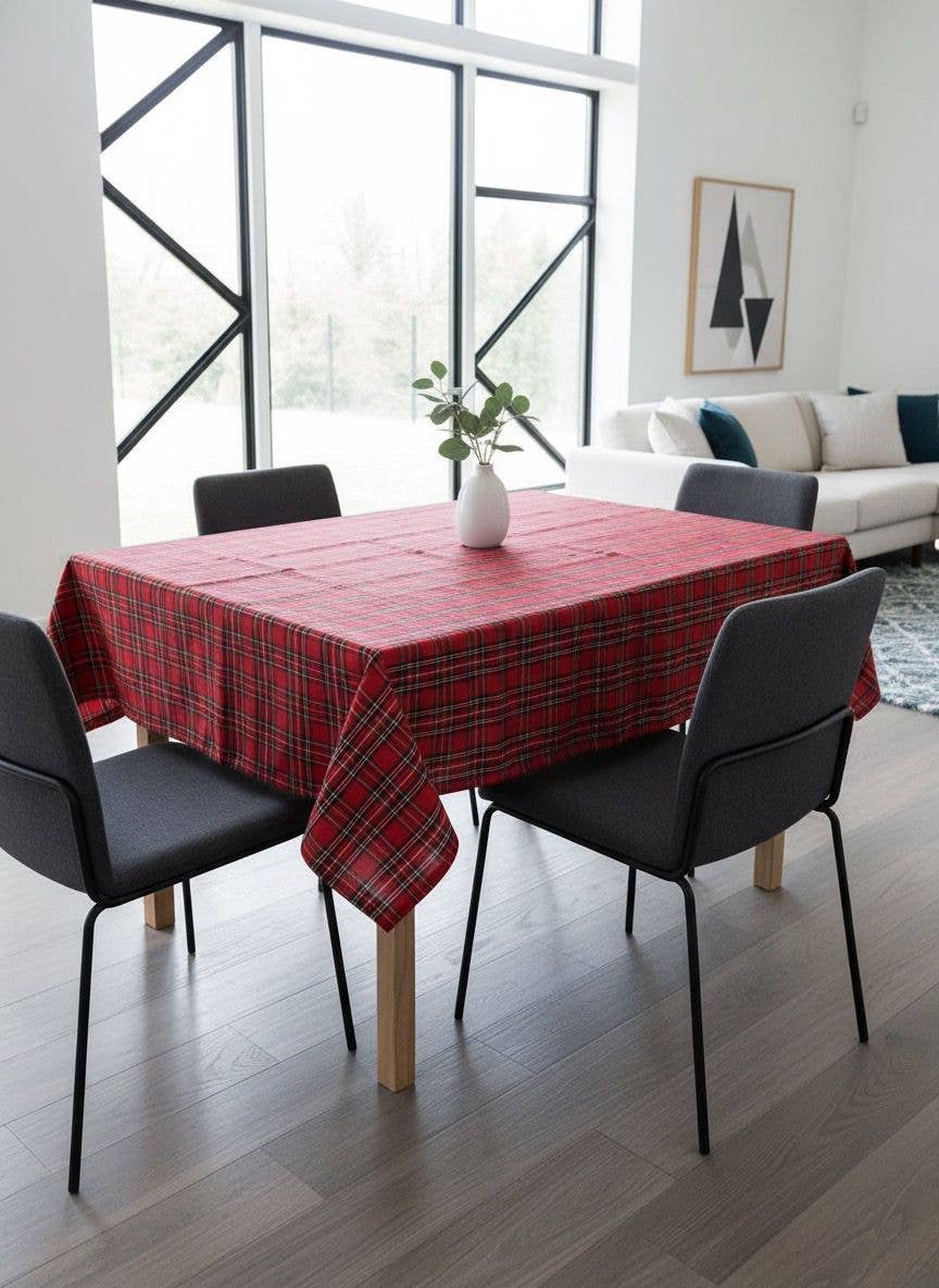 Mood Company - Tafelkleed Tartan Windsor Rood - Katoen/Polyester - Bamar -