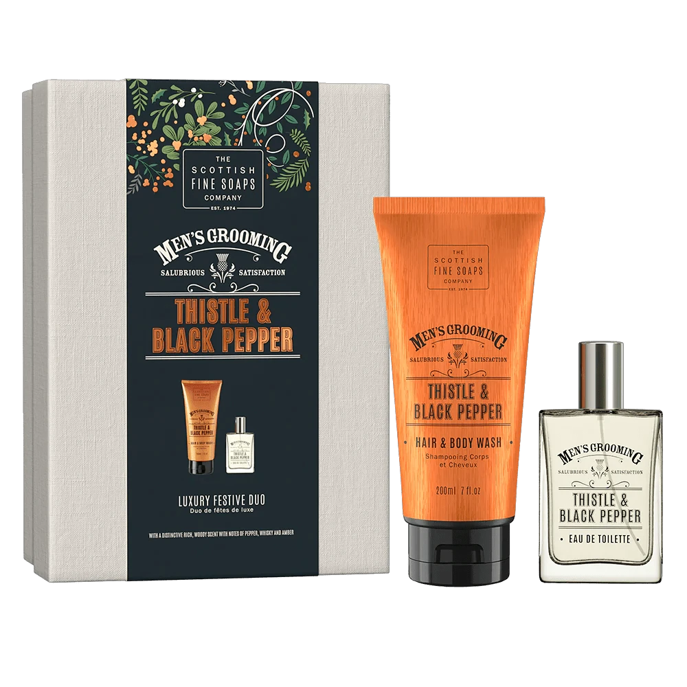 Thistle & Black Geschenkset Eau de Toilette 50ml en Hair & Body Wash 200ml by MoodCompanyNL