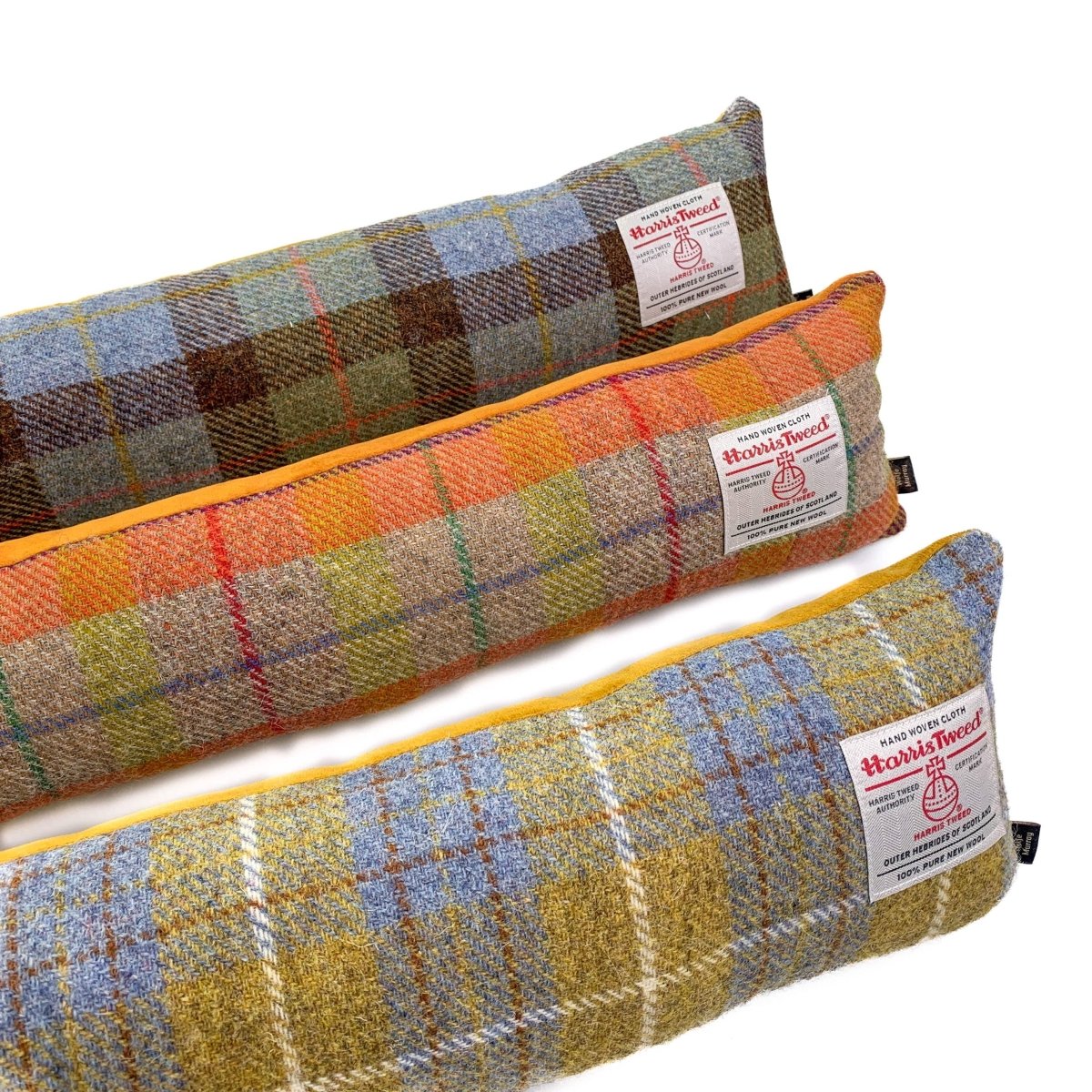 MoodCompanyNL - Tochtstopper Paars Oranje - Harris Tweed - Verzwaard - 95 - 100 cm - Handgemaakt in Schotland - Caroline Wolfe Murray - 6095634333376