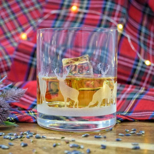 MoodCompanyNL - Whiskyglas Skyline Edelherten - Gegraveerd - Glencairn Crystal Scotland - 6095649246203