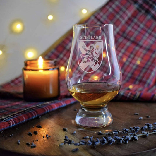 MoodCompanyNL - Whiskyglazen gegraveerd SCOTLAND 4 stuks - Glencairn Crystal Scotland - 6095634187160