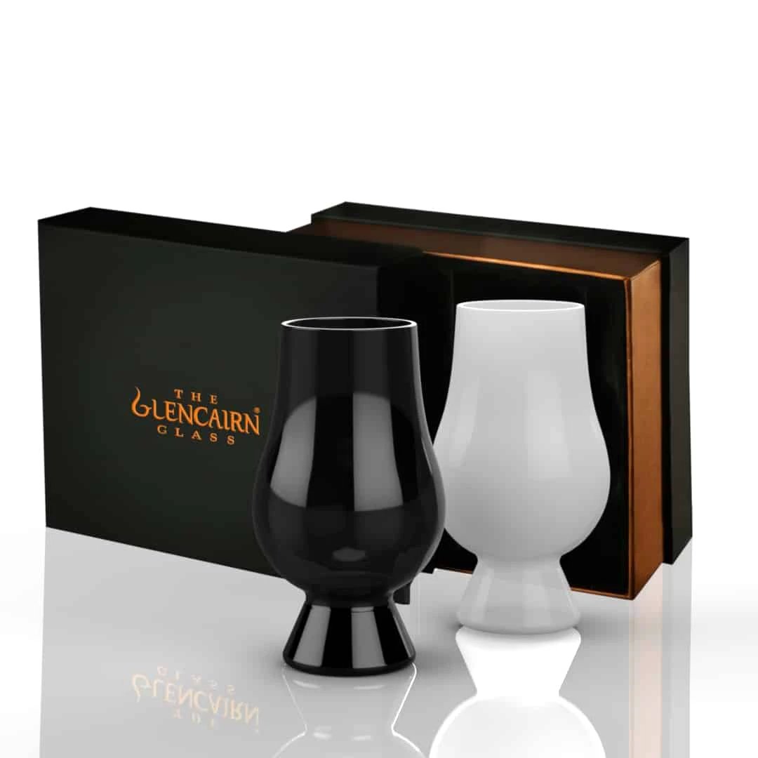Whiskyglazen Wit en Zwart 2 stuks - Blind Tasting - Geschenkverpakking - Glencairn Crystal Scotland by MoodCompanyNL