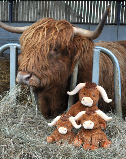 Highland Cow Soft Toy Brown - 30 cm - Soft Plush - Jomanda