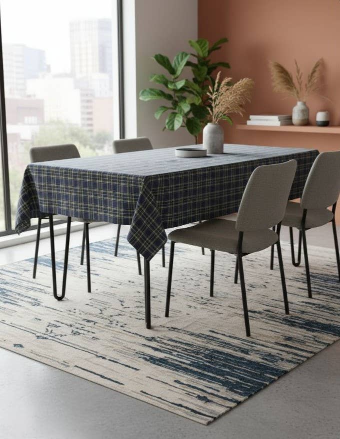 Nappe Tartan Windsor Bleu - Coton/Polyester - Bamar