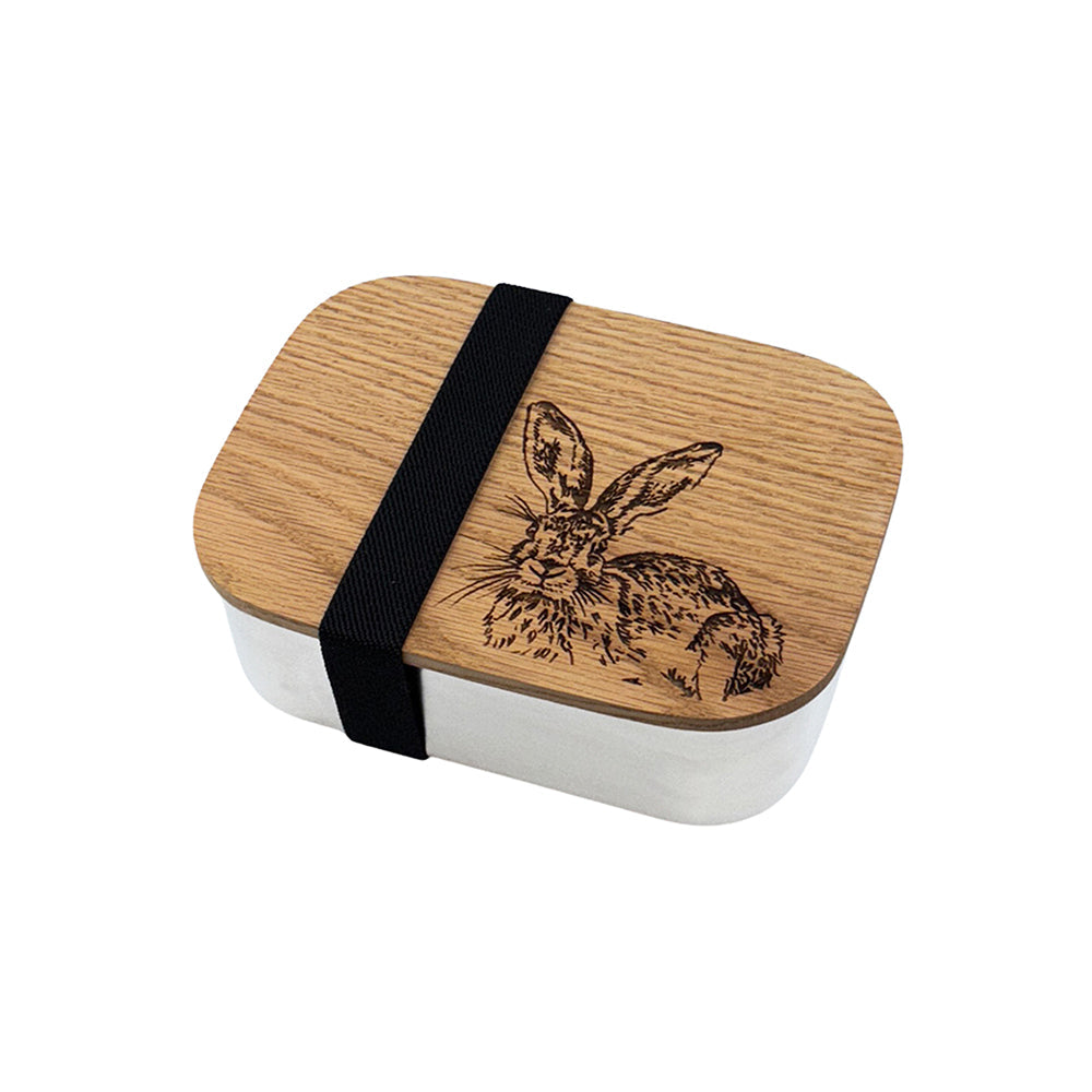 Lunchbox RVS met Eikenhouten Deksel – Haas by Mood Company