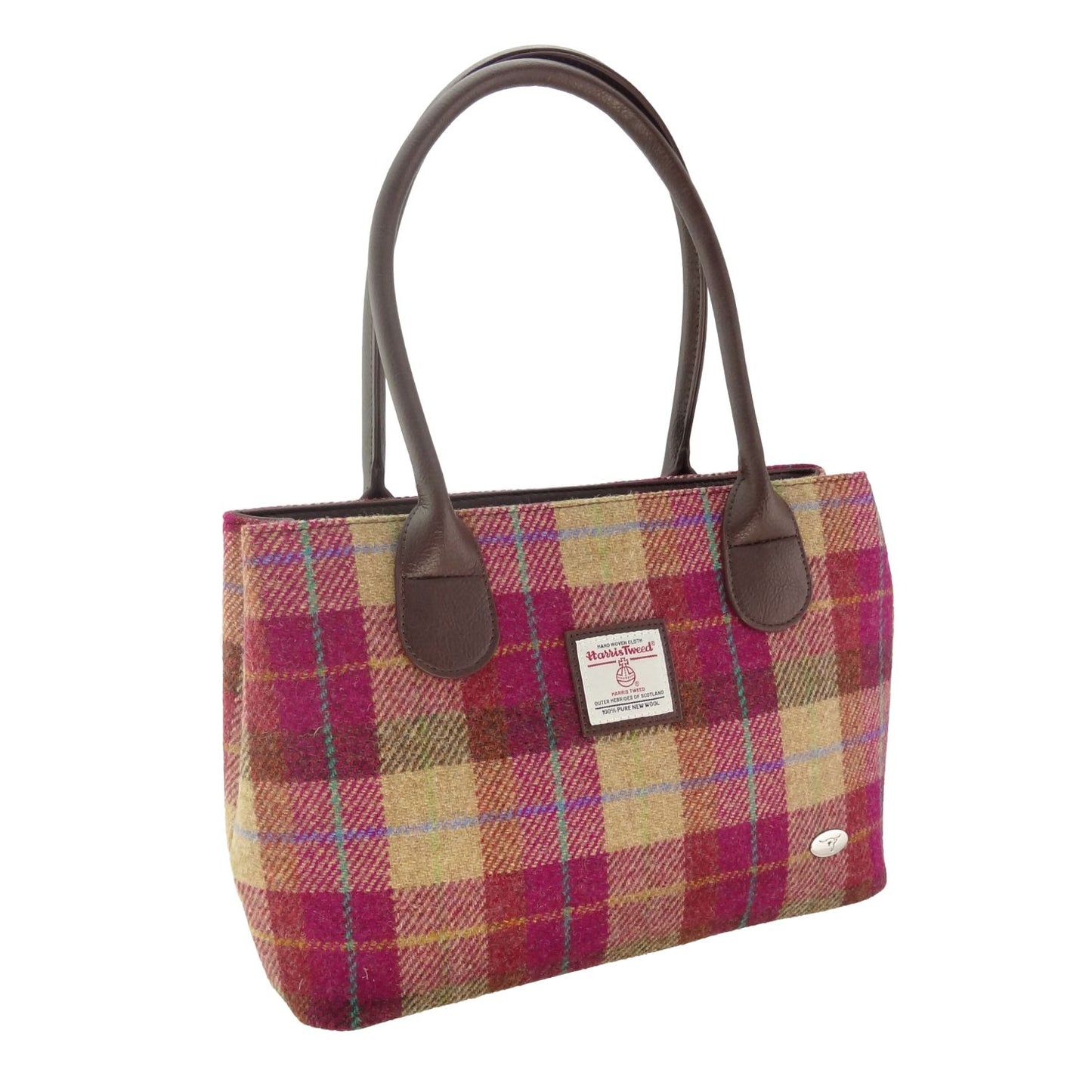 Schoudertas Cassley Burgundy & Sand - Klassiek - Harris Tweed - Glen Appin of Scotland by MoodCompanyNL