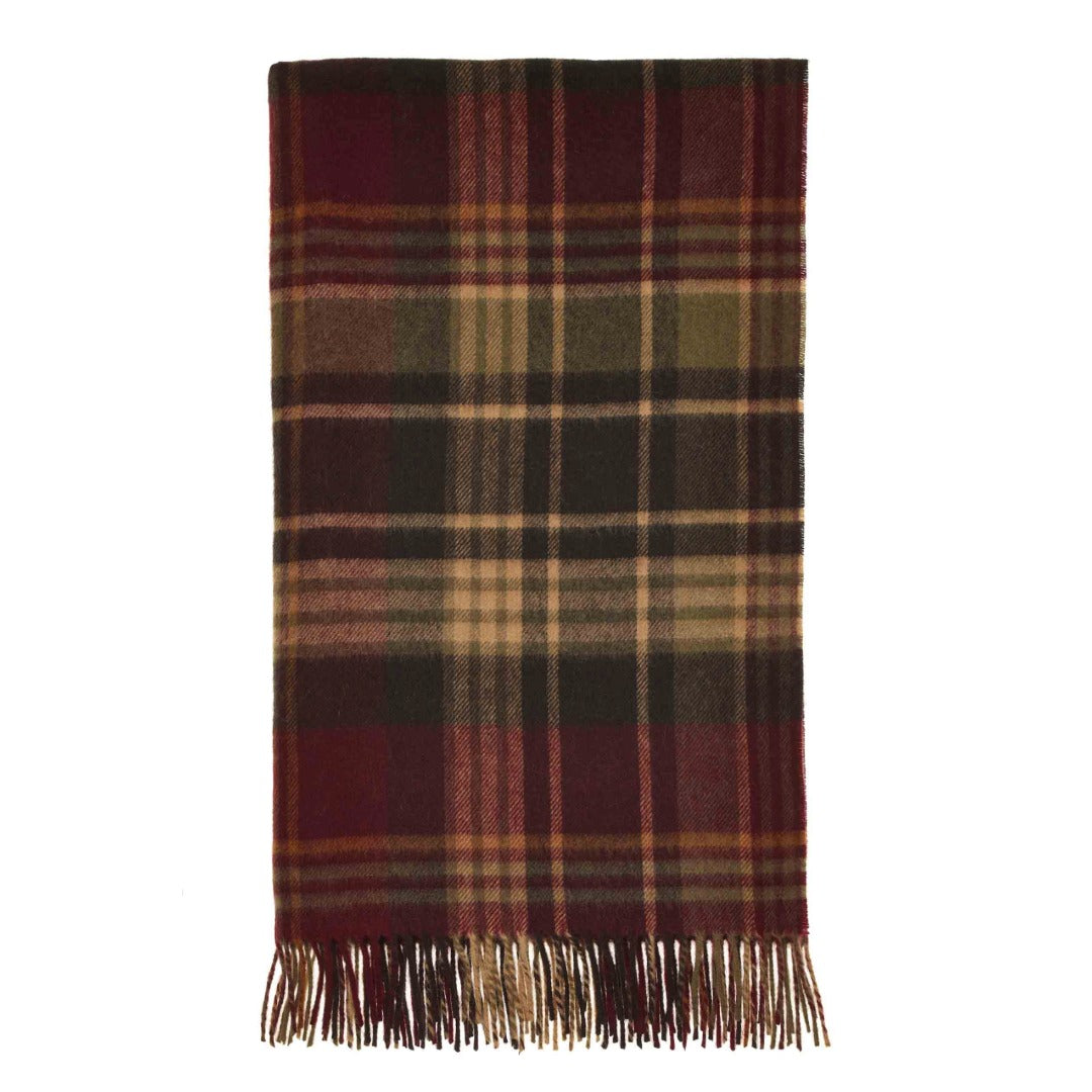 Plaid Estate Bordeaux - Country Side Collection - Merino Lamswol - 140x185 - Bronte by Moon Scotland
