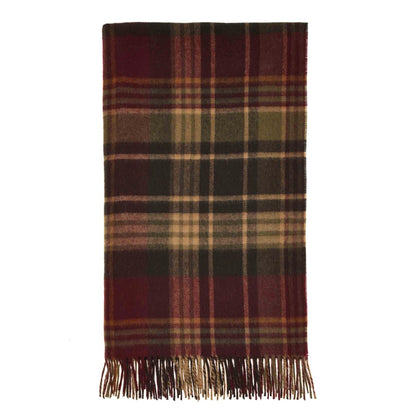 Plaid Estate Bordeaux - Country Side Collection - Merino Lamswol - 140x185 - Bronte by Moon Scotland