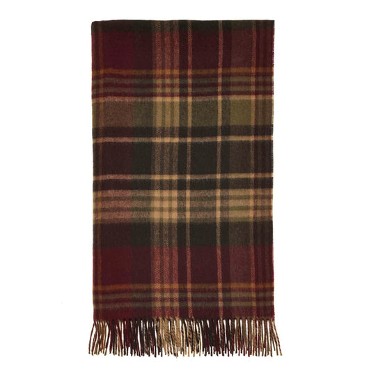 Plaid Estate Bordeaux - Country Side Collection - Merino Lamswol - 140x185 - Bronte by Moon Scotland