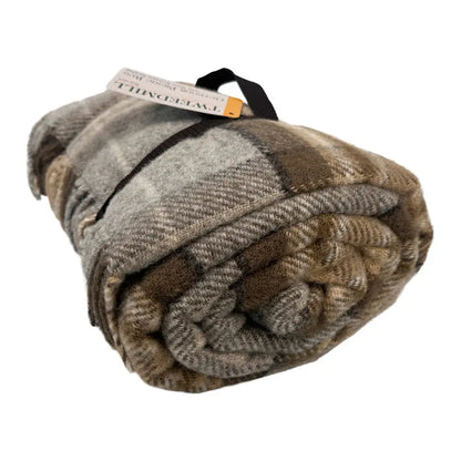 Picknickkleed Polo Tartan McKellar Bruin - Wol - Waterdicht - 145x183cm - Tweedmill by MoodCompanyNL
